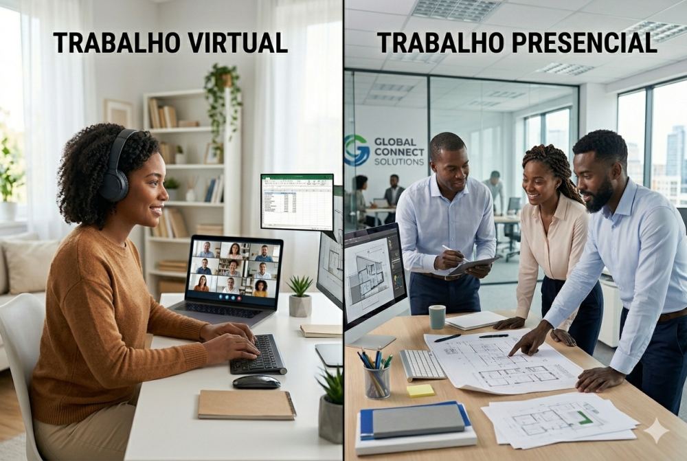 Trabalho virtual vs presencial